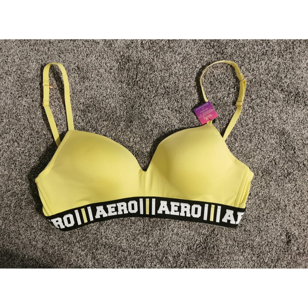 Aeropostale Convertible Yellow Bra Size 36 C Wireless